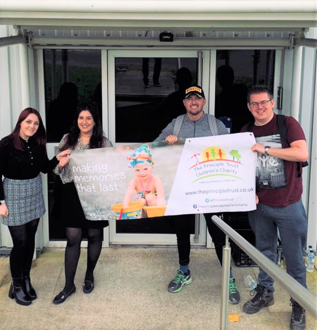 Dom and Rhys complete their charity walk